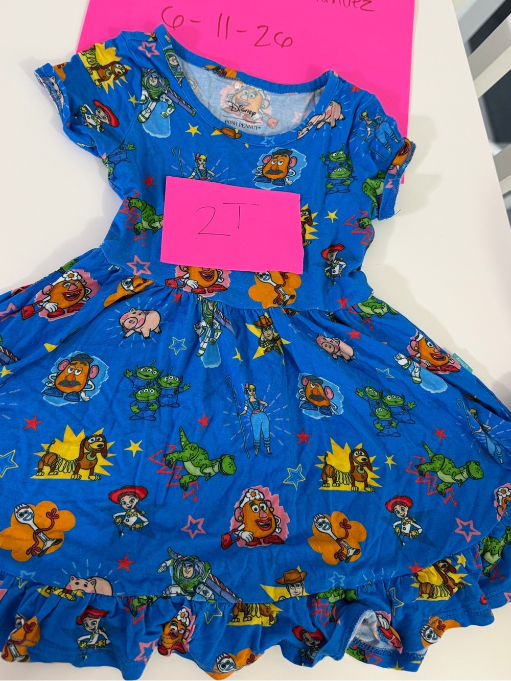 Posh Peanut Blue Toy Story Print Twirl Dress